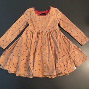 SweetHoney Prim Dress in Camel Roses